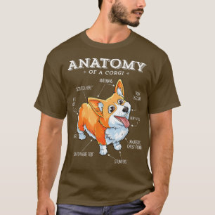 Anatomy of a Corgis Funny Corgis Dog Puppies Lover T-Shirt