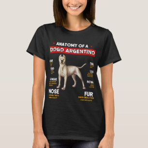 Anatomy Of A Dogo Argentino Dogs Lovers T Shirt