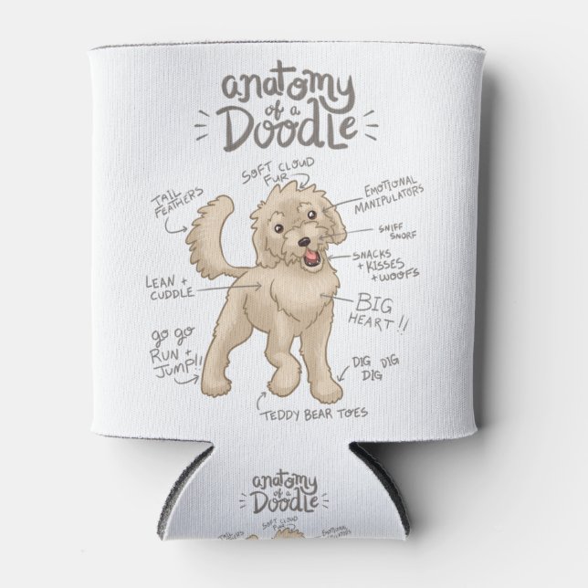 Anatomy of a Doodle Dog Can Cooler (Front)