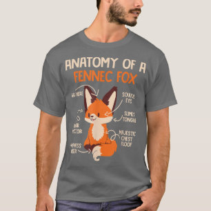 Anatomy Of A Fennec Fo Cute Fo Lover Fennec Foes 8 T-Shirt