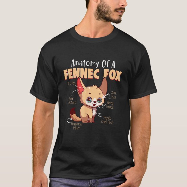 Anatomy Of A Fennec Fox  Animals T-Shirt (Front)
