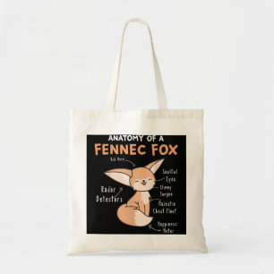 Anatomy Of A Fennec Fox Cute Fox Lover Gift Fennec Tote Bag