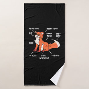Anatomy Of A Fox Bath Towel