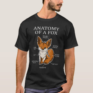 Anatomy Of A Fox Cute Sweet Carnivore Animal T-Shirt