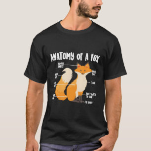 Anatomy Of A Fox Cute Sweet Carnivore Funny Animal T-Shirt