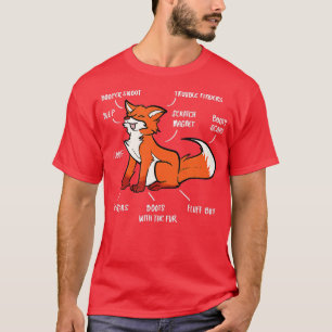 Anatomy Of A Fox Fox Lover  T-Shirt