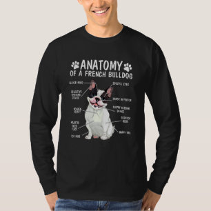 Anatomy Of A French Bulldog Frenchie Dog Pet Anima T-Shirt