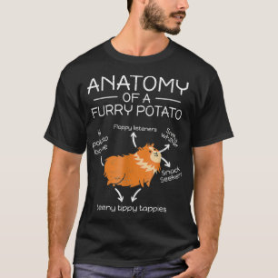 Anatomy of A Furry Potato Guinea Pig Rodent Wheel  T-Shirt