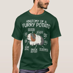 Anatomy Of A Furry Potato  Guinea Pig  T-Shirt