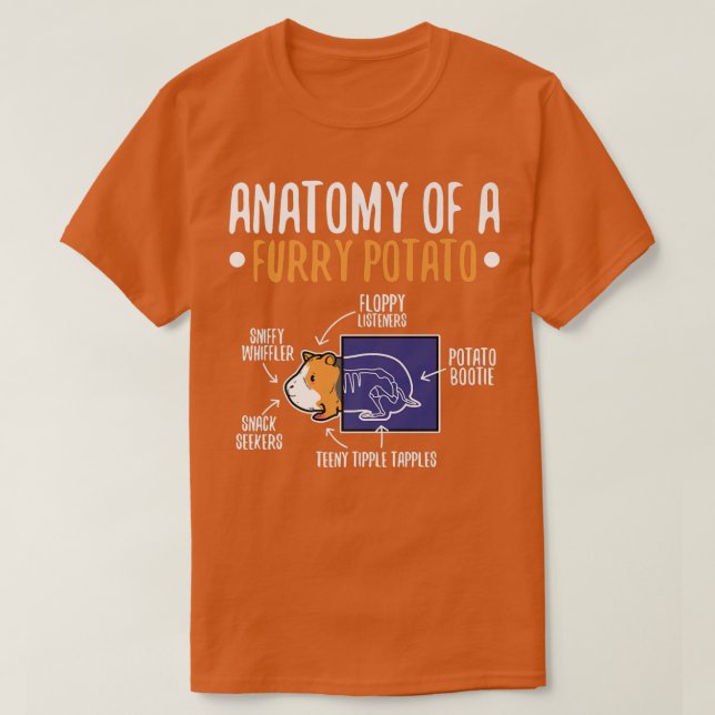 Anatomy Of A Furry Potato  T-Shirt (Design Front)