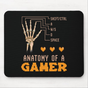 Anatomy Of A Gamer Bone Hand Gamers Gaming Gamblin Mouse Mat