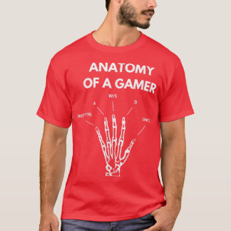 Anatomy of a Gamer Hand Skeleton  T-Shirt