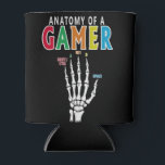 Anatomy Of A Gamer Skeleton Hand Funny Can Cooler<br><div class="desc">This Anatomy Of Gamer Skeleton Hand T-Shirt is a perfect gift for gamers,  video gamers,  pc gamers and game lover Show your love for video games wearing this game controller console gaming apparel</div>
