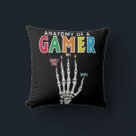 Anatomy Of A Gamer Skeleton Hand Funny  Pillow<br><div class="desc">This Anatomy Of Gamer Skeleton Hand T-Shirt is a perfect gift for gamers,  video gamers,  pc gamers and game lover Show your love for video games wearing this game controller console gaming apparel</div>
