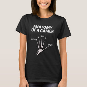 Anatomy Of A Gamer Video Game Player Gaming Pc Con T-Shirt