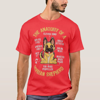 Anatomy of a German Shepherd T Funny Dog Lover Gi T-Shirt