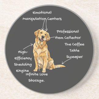 Anatomy of a Golden Retriever - Funny Dog Mom/Dad  Coaster