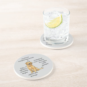 Anatomy of a Golden Retriever - Funny Dog Mom/Dad Coaster