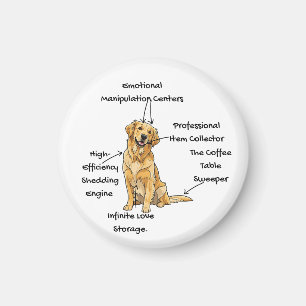 Anatomy of a Golden Retriever - Funny Dog Mom/Dad  Magnet