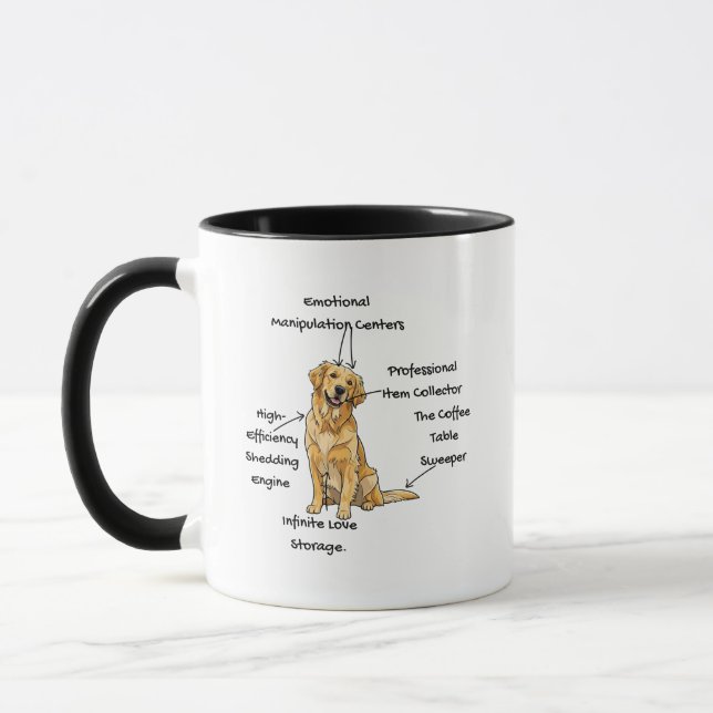 Anatomy of a Golden Retriever - Funny Dog Mom/Dad  Mug (Left)