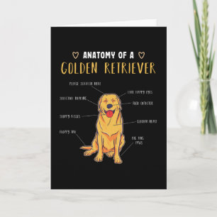 Anatomy of a Golden Retriever Funny Gift Card