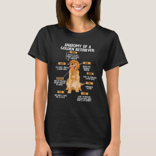 Anatomy of a Golden Retriever Pet Dog Animal T-Shirt