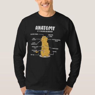 Anatomy Of A Golden Retriever Retro Dog T-Shirt