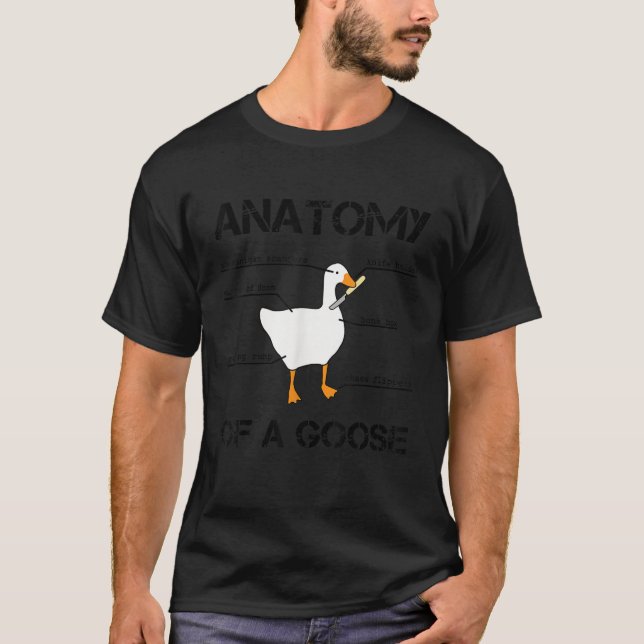Anatomy of A Goose Funny Duck Graphic Memes T Shir T-Shirt (Front)