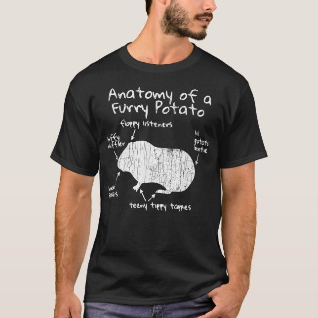 Anatomy Of A Guinea Pig Funny Owner Graphic _1  T-Shirt (Front)