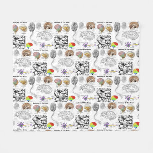 Anatomy Of a Human Brain popular Fleece Blanket