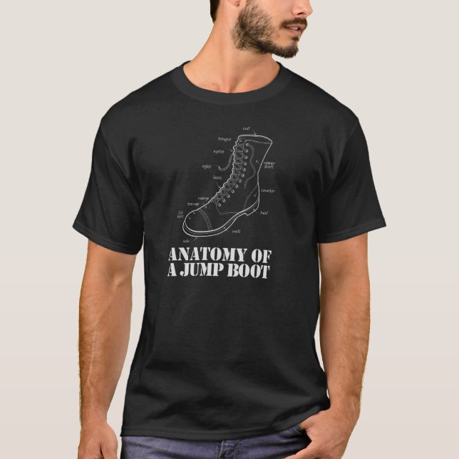 Anatomy of a Jump Boot Dark T-Shirt (Front)