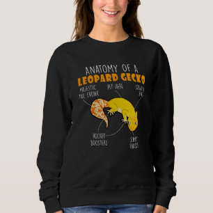 Anatomy Of A Leopard Gecko Lizard Animal Reptile Sweatshirt