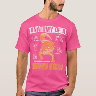 Anatomy Of A Leopard Gecko Lover Lizard Animal Rep T-Shirt
