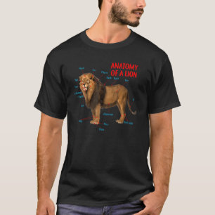 Anatomy Of A Lion Graphic Educational Lion T-Shirt