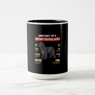 Anatomy Of A Newfoundland Dogs Lovers Two-Tone Coffee Mug