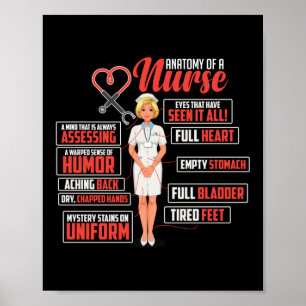 Anatomy Of A Nurse Poster