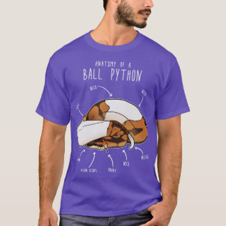 Anatomy of a Piebald Ball Python T-Shirt