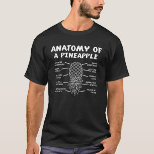 Anatomy Of A Pineapple Ananas Upside Down Pineappl T-Shirt