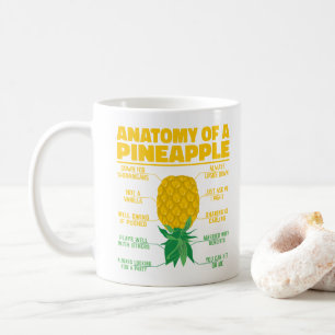 Anatomy Of A Pineapple Funny Pineapple Lovers Cool Coffee Mug