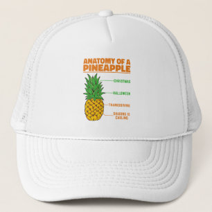 Anatomy Of A Pineapple Lovers Holidays Family Cool Trucker Hat