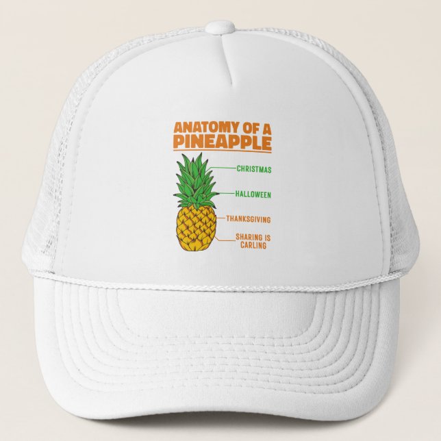Anatomy Of A Pineapple Lovers Holidays Family Cool Trucker Hat (Front)