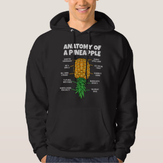 Anatomy Of A Pineapple Swinger Funny Upside Down P Hoodie