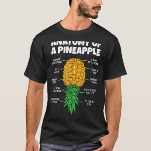 Anatomy Of A Pineapple Swinger  Upside Down Pineap T-Shirt