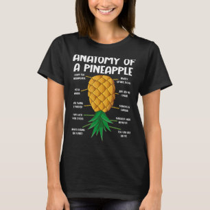 Anatomy Of A Pineapple Swinger  Upside Down Pineap T-Shirt