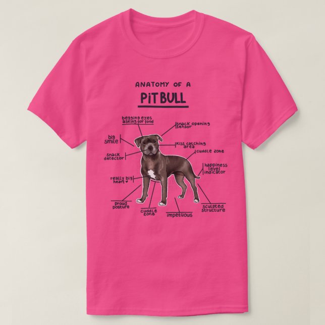 Anatomy of a PitBull 2 T-Shirt (Design Front)