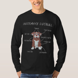Anatomy of a Pitbull men women dog lover T-Shirt