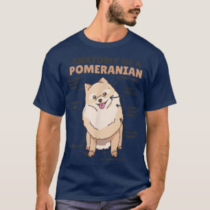 Anatomy Of A Pomeranian Cute Dogs Funny Pomeranian T-Shirt