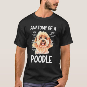 Anatomy Of A Poodle For Dog Head Noise Ear T-Shirt