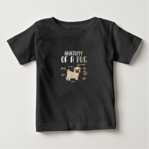 Anatomy Of A Pug Breed Dog Pet Hound Lover Baby T-Shirt