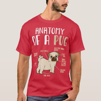 Anatomy of A Pug Breed Dog Pet Hound Lover Pun Gif T-Shirt